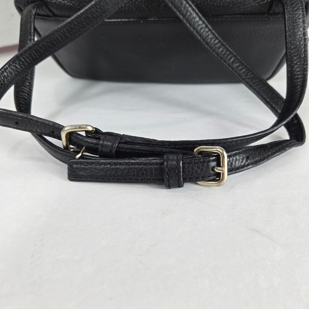 Kate Spade Black Mulberry Pebbled Leather Backpack #854 - Picture 6 of 13